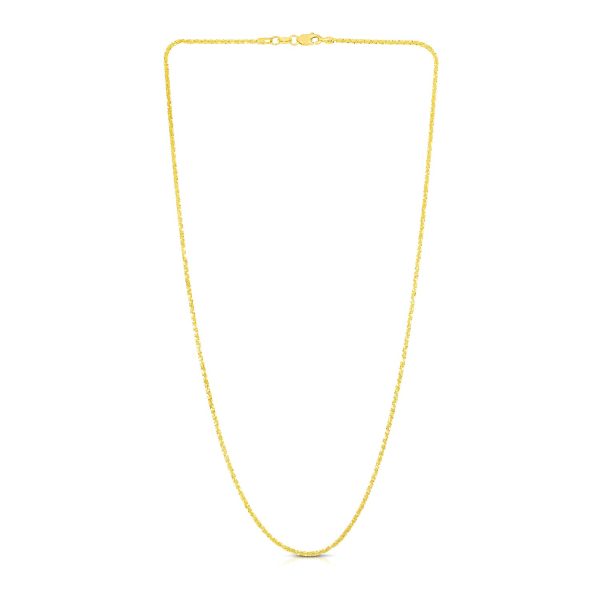 14k Yellow Gold Sparkle Chain 1.5mm