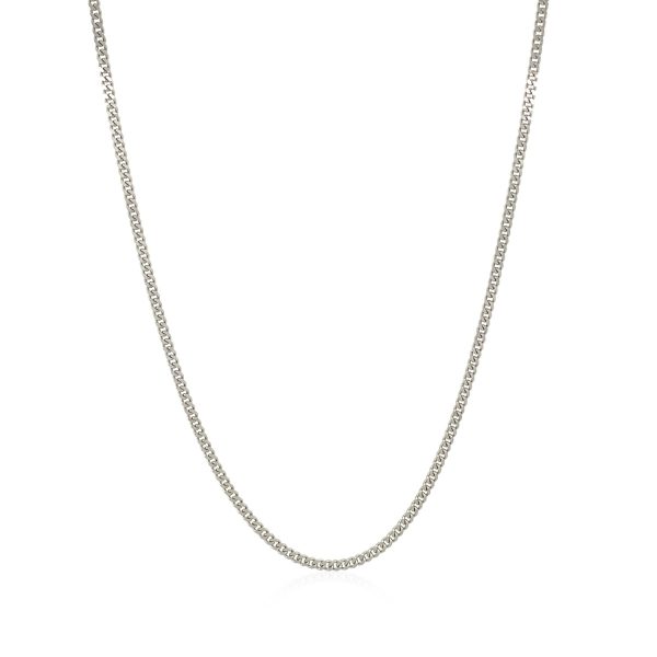 10k White Gold Gourmette Chain 1.5mm