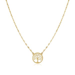 14K Yellow Gold Tree of Life Necklace