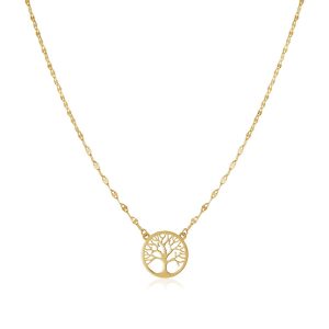 14K Yellow Gold Tree of Life Necklace