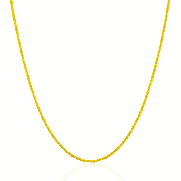 10k Yellow Gold Solid Diamond Cut Rope Chain 1.25mm