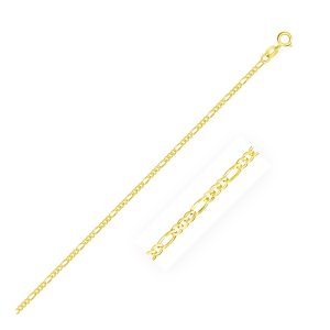 14k Yellow Gold Figaro Anklet 1.5mm