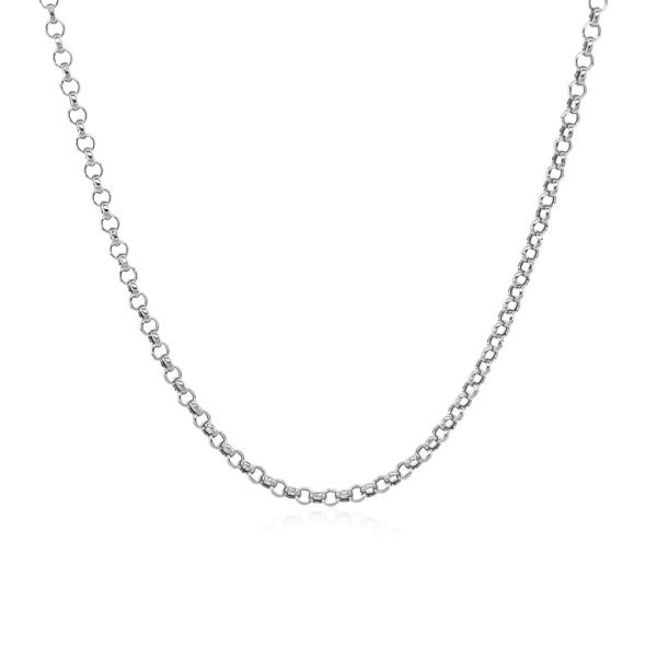 10k White Gold Rolo Chain 1.9mm