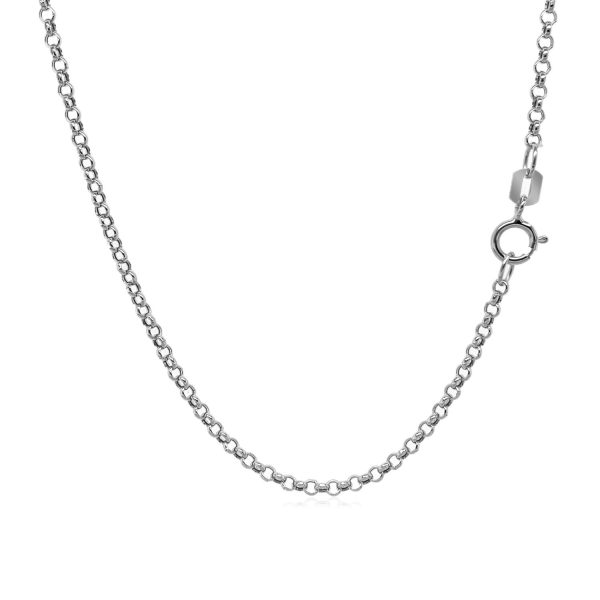 10k White Gold Rolo Chain 1.9mm