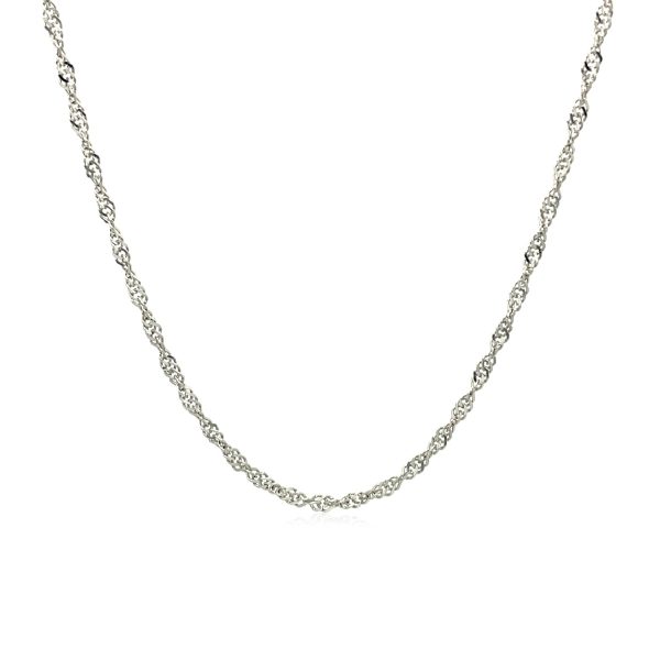 10k White Gold Singapore Chain 1.5mm