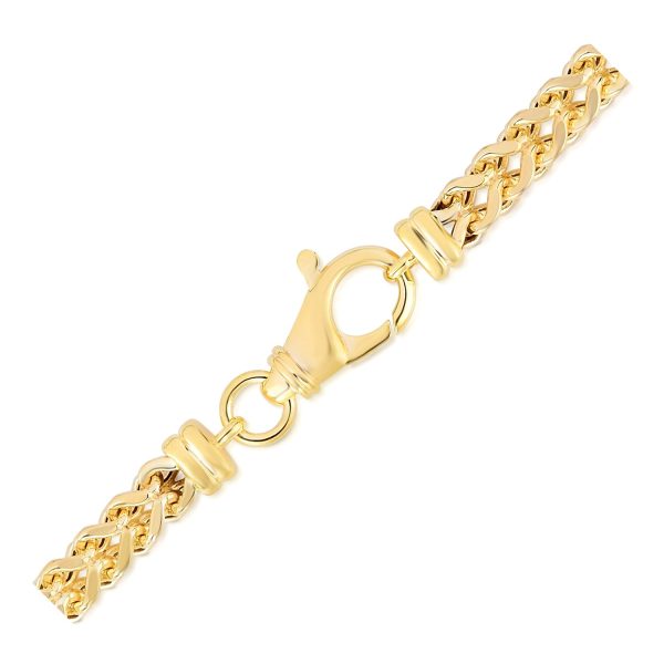 3.9mm 14k Yellow Gold Square Franco Chain