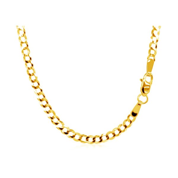 2.4mm 10k Yellow Gold Curb Chain