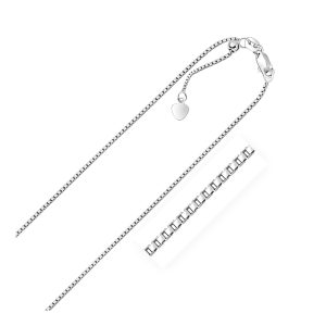 Sterling Silver 1.4mm Adjustable Box Chain