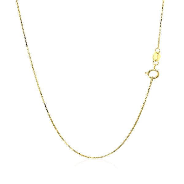 10k Yellow Gold Classic Box Chain 0.6mm