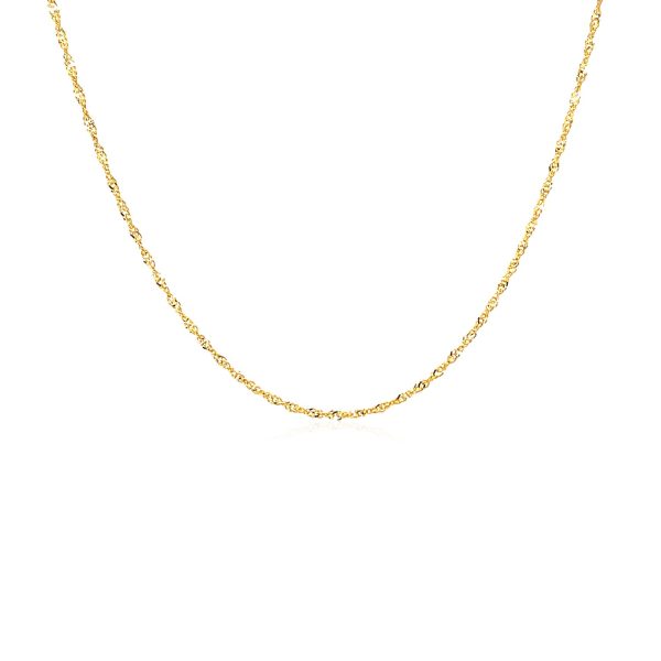 14k Yellow Gold Singapore Chain 1.0mm