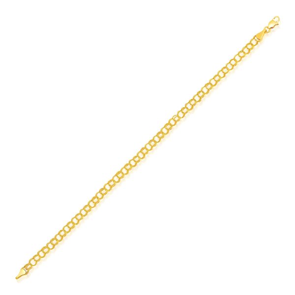 4.0 mm 14k Yellow Gold Lite Charm Bracelet