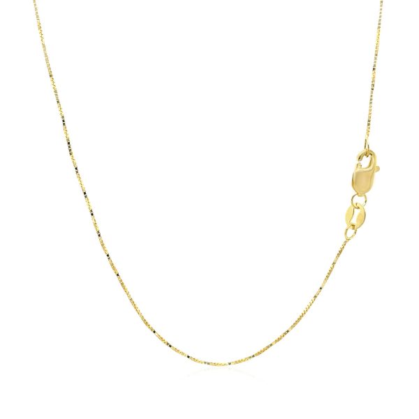 18k Yellow Gold Box Chain 0.6mm