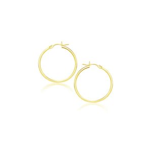 14k Yellow Gold Polished Hoop Earrings (20 mm)