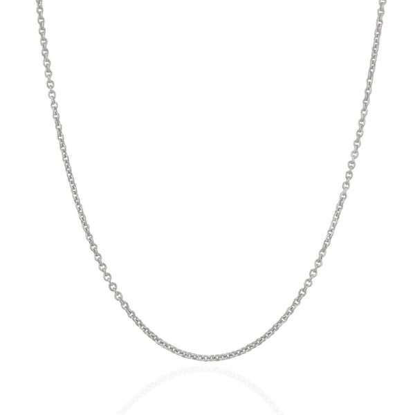 2.2mm 14k White Gold Forsantina Lite Cable Link Chain