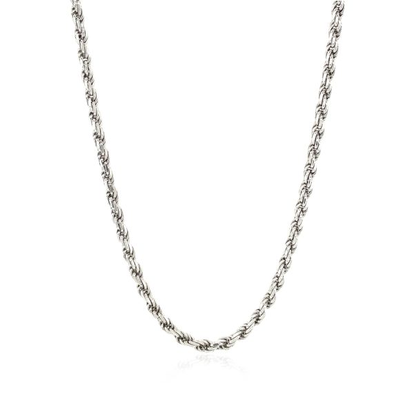 Sterling Silver 2.9mm Diamond Cut Rope Style Chain