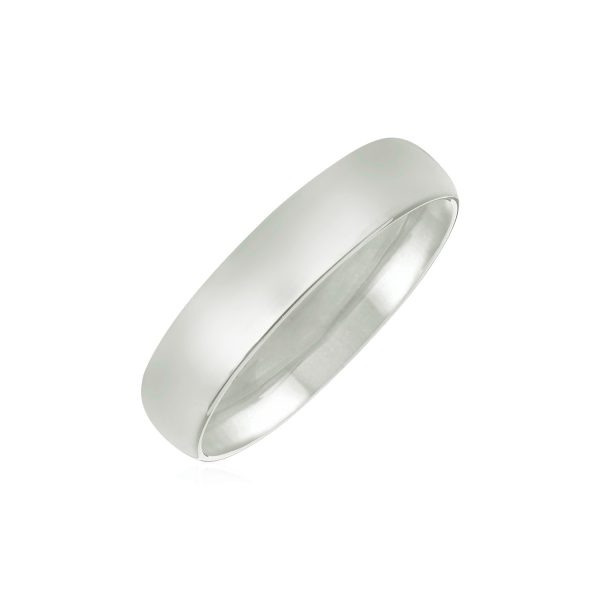 14k White Gold 5mm Comfort Fit Wedding Band