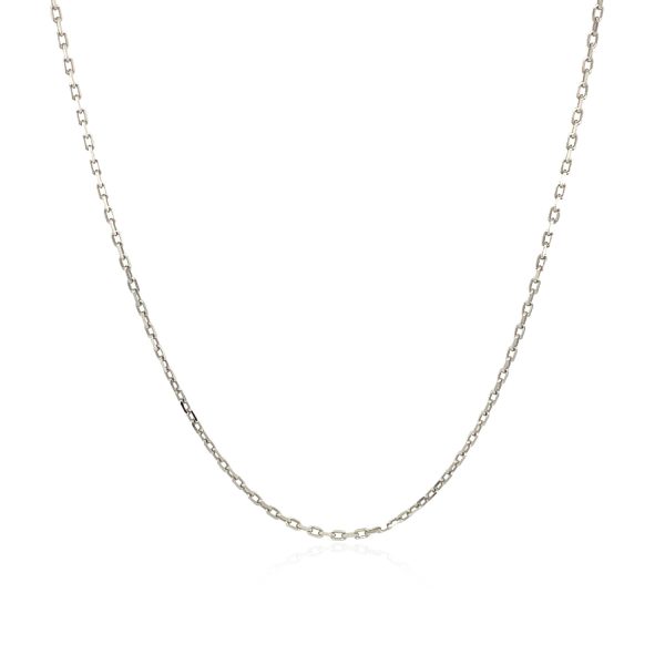 Sterling Silver Rhodium Plated Cable Chain 1.1mm