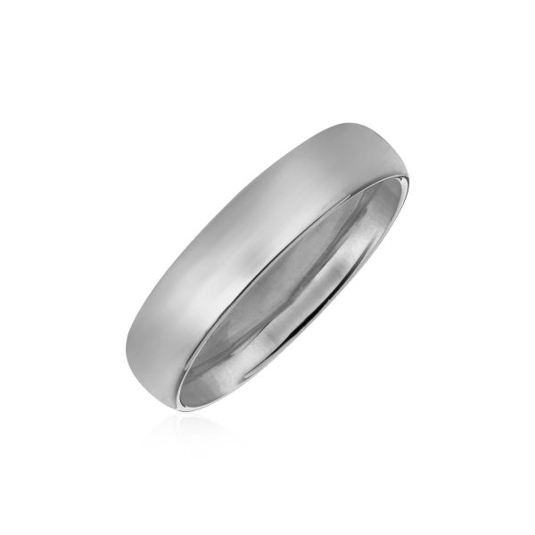 14k White Gold 8mm Comfort Fit Wedding Band