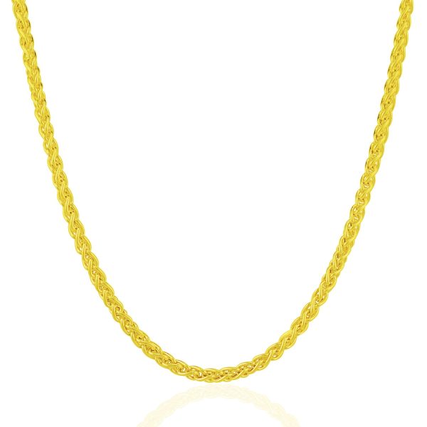 14k Yellow Gold 3.3mm Light Weight Wheat Chain