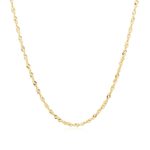 14k Yellow Gold Singapore Chain 1.5mm