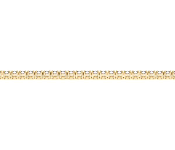 14k Yellow Gold Round Diamond Tennis Bracelet (3 cttw)