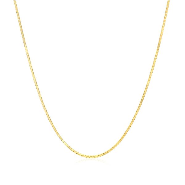 10k Yellow Gold Classic Box Chain 0.8mm