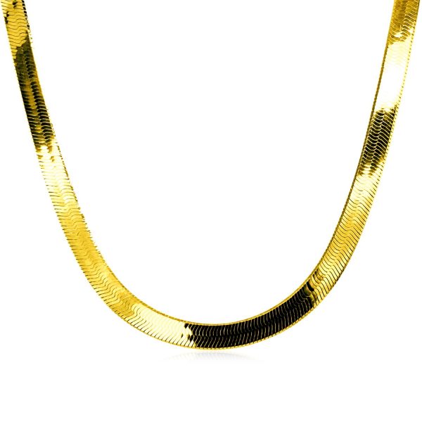 4.0mm 14k Yellow Gold Super Flex Herringbone Chain
