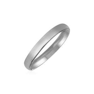 14k White Gold 3mm Comfort Fit Wedding Band