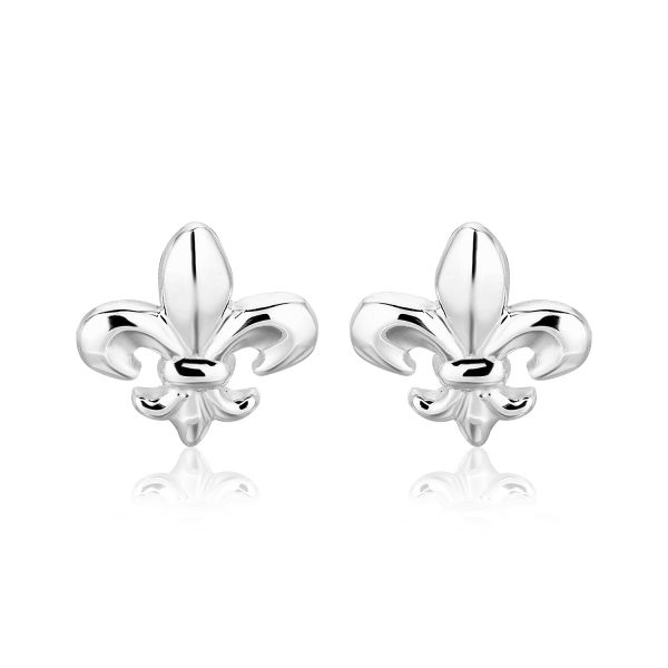 Sterling Silver Fluer De Lis Earrings