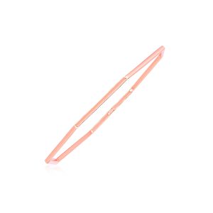 14K Rose Gold Polished Octagon Bangle