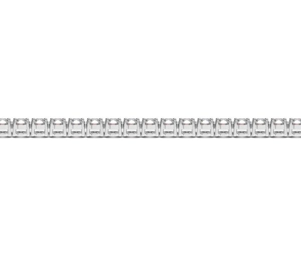 14k White Gold Round Diamond Tennis Bracelet (6 cttw)