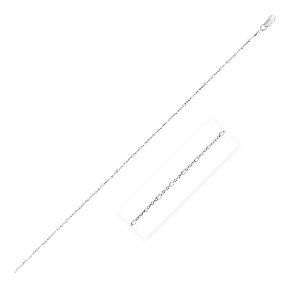 Sterling Silver Rhodium Plated Saturn Chain (1.4 mm)