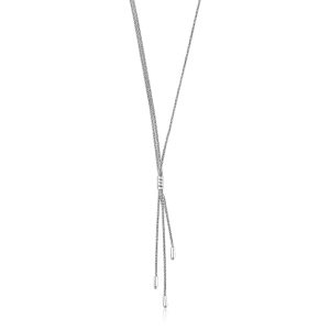 Sterling Silver Three Strand Lariat Necklace with Polished Bars