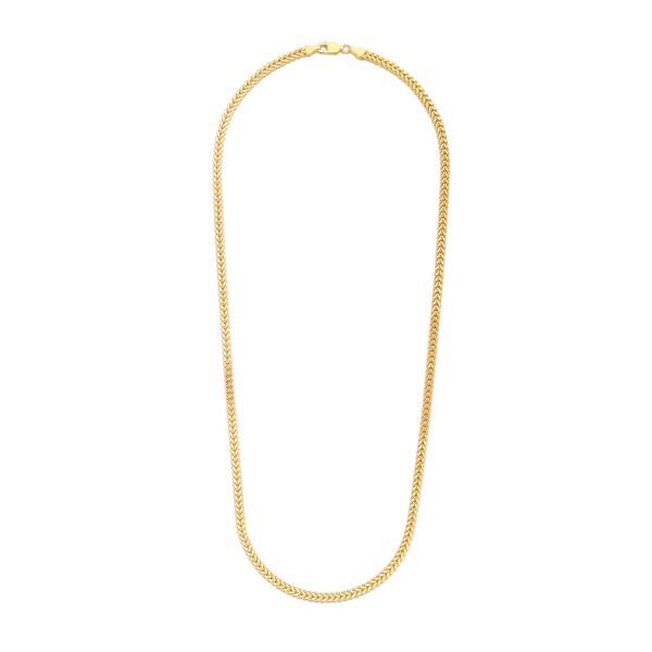 3.2mm 14k Yellow Gold Square Franco Chain
