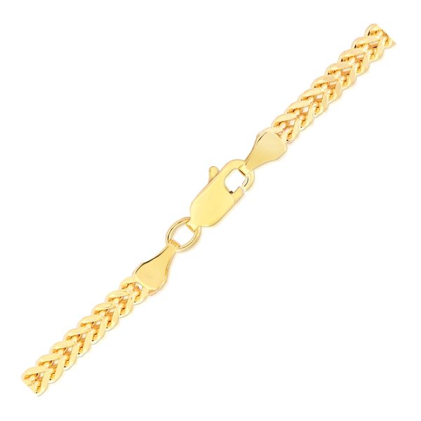 3.2mm 14k Yellow Gold Square Franco Chain