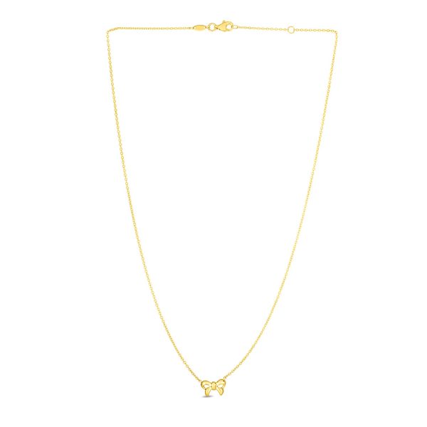 14k Yellow Gold Pendant with Bow