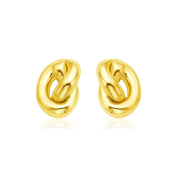 14k Yellow Gold Polished Knot Earrings