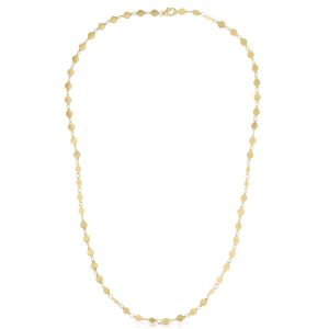 14k Yellow Gold Necklace with Polished Circles