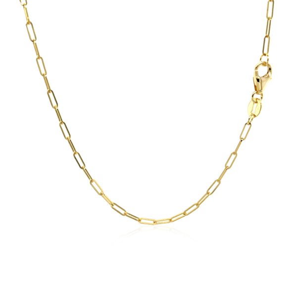 14K Yellow Gold Fine Paperclip Chain (1.5mm)