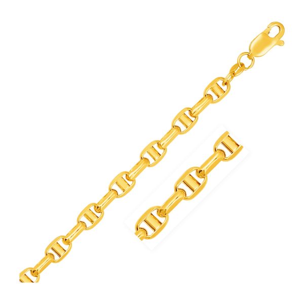 5.0mm 14k Yellow Gold Anchor Chain