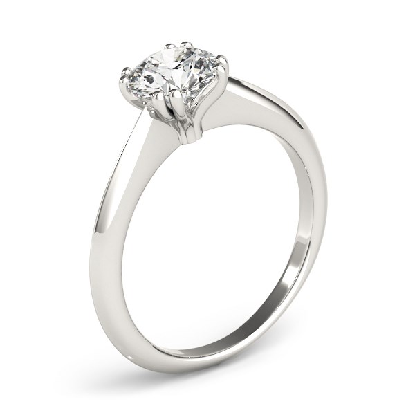 14k White Gold Double Prong Set Solitaire Diamond Engagement Ring (1 cttw)