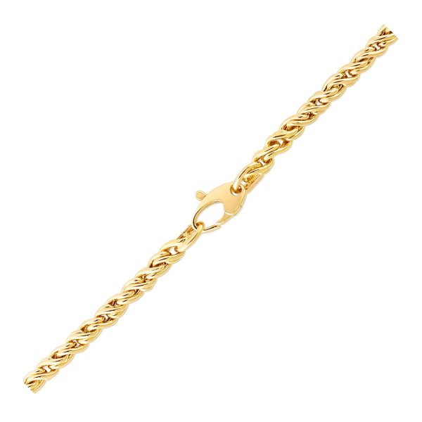 14k Yellow Gold 17 inch Braid Link Necklace