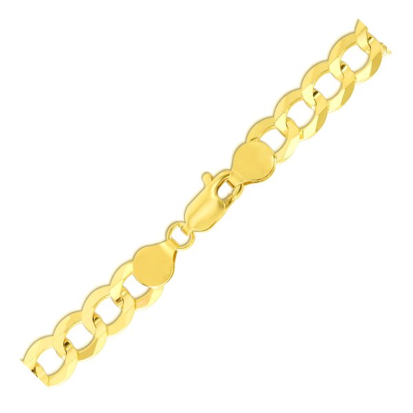 7.0mm 10k Yellow Gold Curb Bracelet