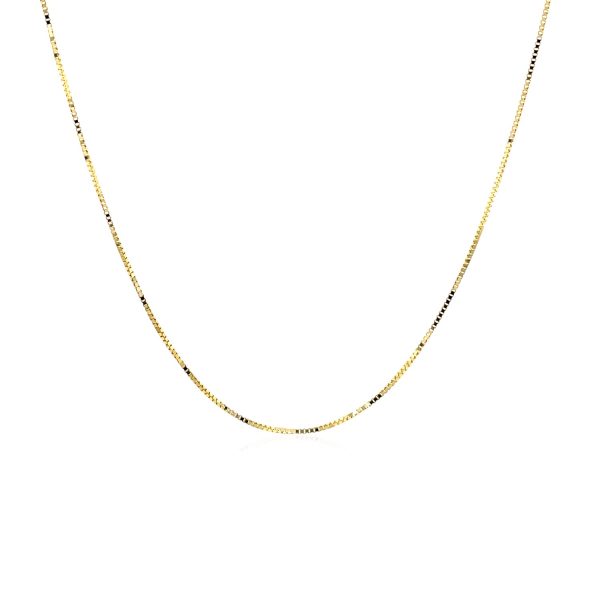 14k Yellow Gold Classic Box Chain 0.45mm