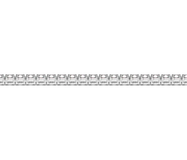 14k White Gold Round Diamond Tennis Bracelet (5 cttw)