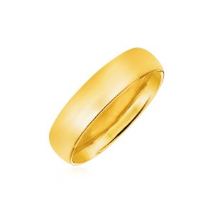 14k Yellow Gold 6mm Comfort Fit Wedding Band