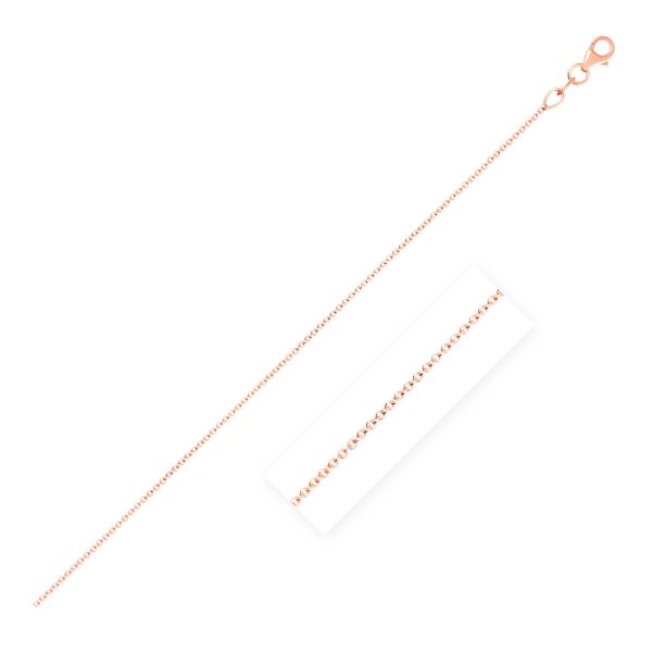 Double Extendable Cable Chain in 14k Rose Gold (1.0mm)