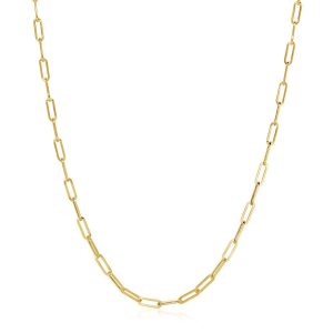 14K Yellow Gold Wide Paperclip Chain (3.3mm)