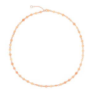14k Rose Gold Necklace with Polished Circles