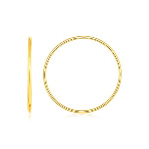 Endless Hoop Style Earrings in 14K Yellow Gold